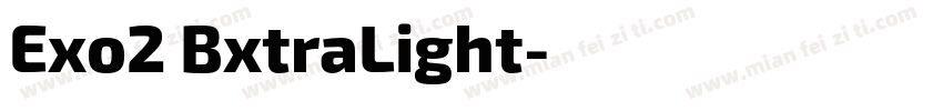 Exo2 BxtraLight字体转换